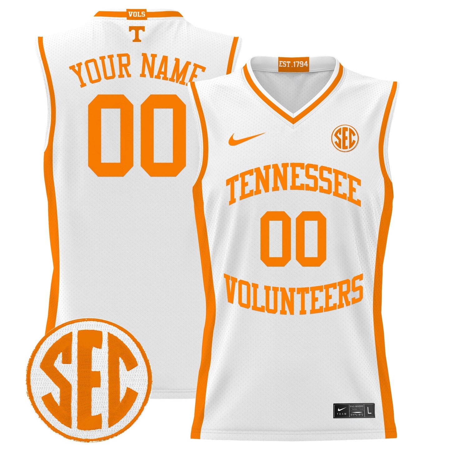 TENN 2024 Lightweight Basketball Custom Jersey - All Stitched
