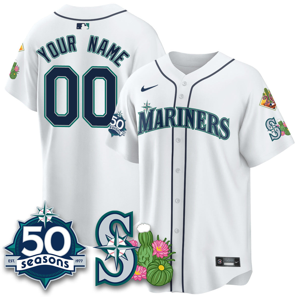 Custom SEA 2026 Spring Training Vapor Limited Jersey - 50th Anniversary - All Stitched