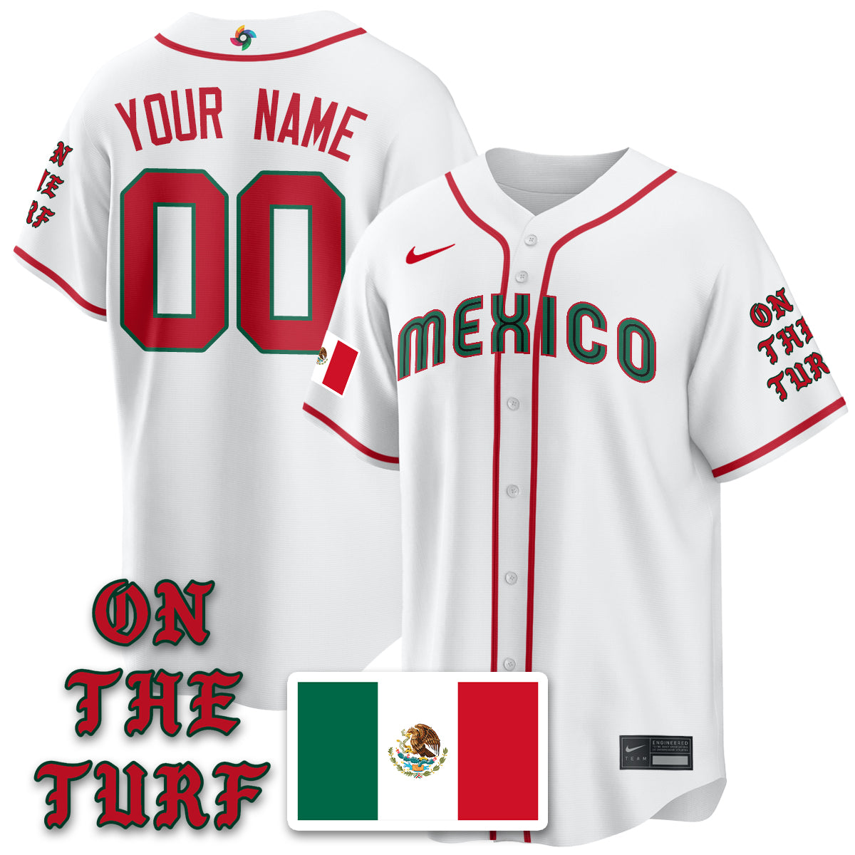 Custom Mexico Baseball x Born x Raised 2026 World Baseball Classic Limited Jersey - All Stitched