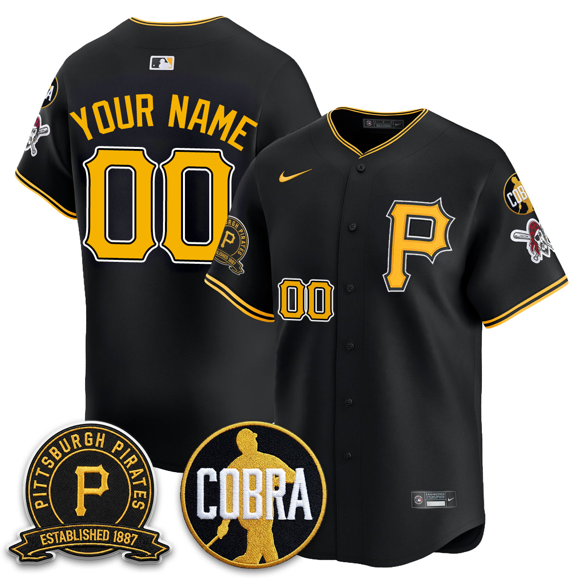 PIT Vapor Limited Custom Jersey - Cobra & Est 1887 Patch - All Stitched