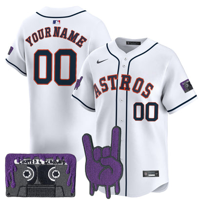 HOU DJ Screw Patch Vapor Premier Limited Custom Jersey - All Stitched