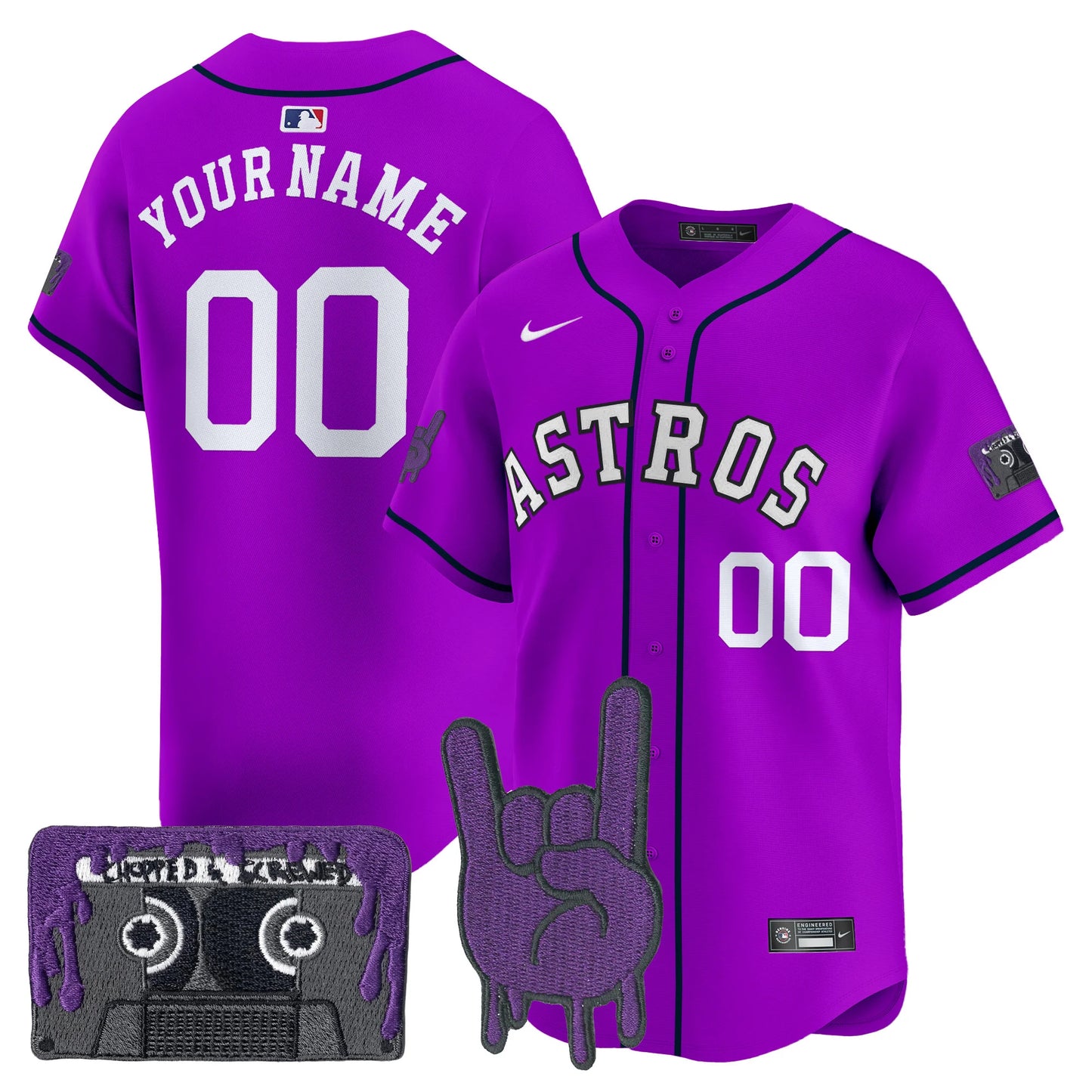 HOU DJ Screw Patch Vapor Premier Limited Custom Jersey - All Stitched