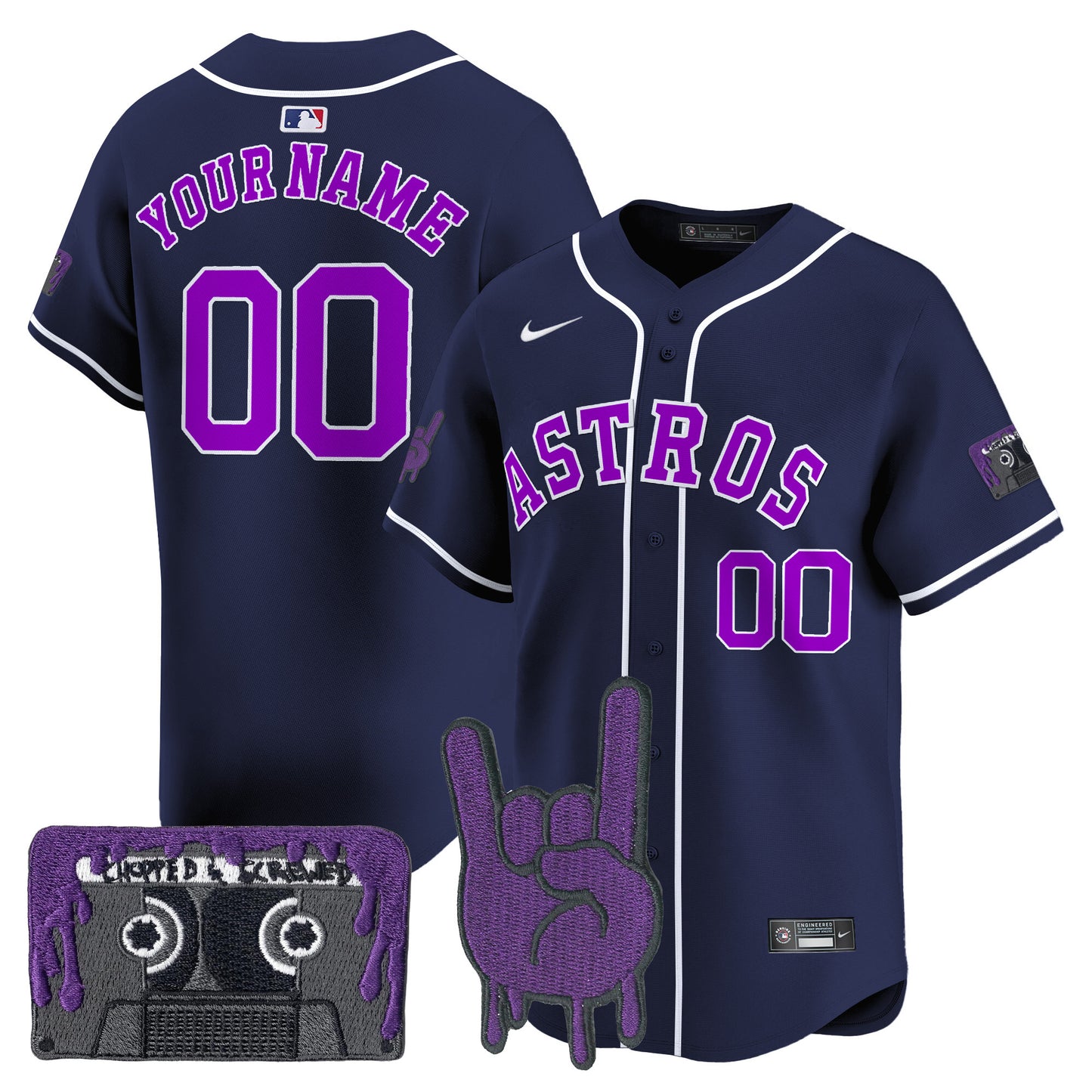 HOU DJ Screw Patch Vapor Premier Limited Custom Jersey - All Stitched