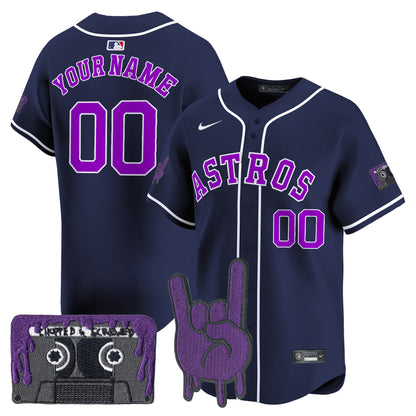HOU DJ Screw Patch Vapor Premier Limited Custom Jersey - All Stitched