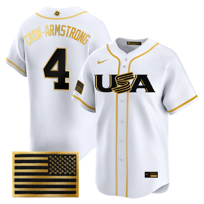 USA Baseball  2026 World Baseball Classic Limited Gold Jersey - All Stitched