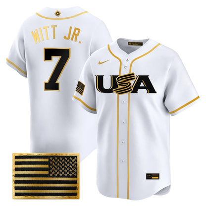 USA Baseball  2026 World Baseball Classic Limited Gold Jersey - All Stitched