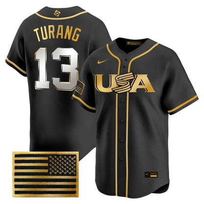 USA Baseball  2026 World Baseball Classic Limited Gold Jersey - All Stitched