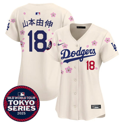 Women's Dodgers Tokyo Series 2025 Vapor Premier Limited Jersey V2 - Stitched