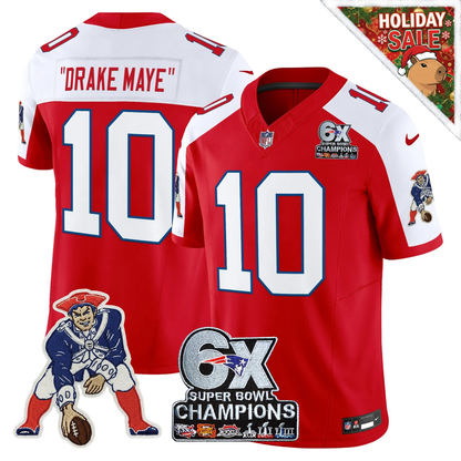 NE 6-Time Champions Patch Vapor Limited Jersey - All Stitched