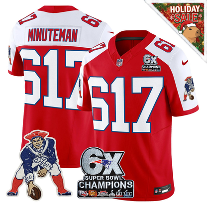 NE 6-Time Champions Patch Vapor Limited Jersey - All Stitched