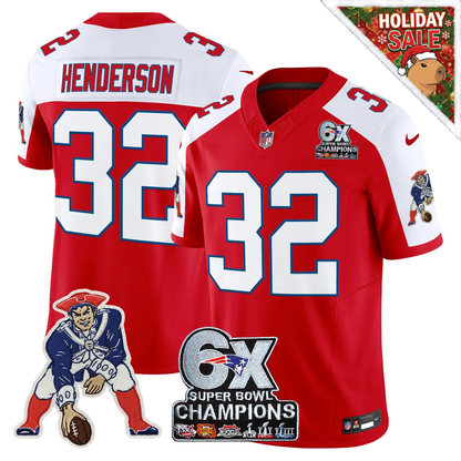 NE 6-Time Champions Patch Vapor Limited Jersey - All Stitched