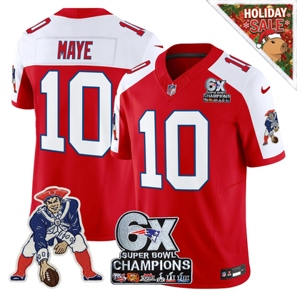 NE 6-Time Champions Patch Vapor Limited Jersey - All Stitched