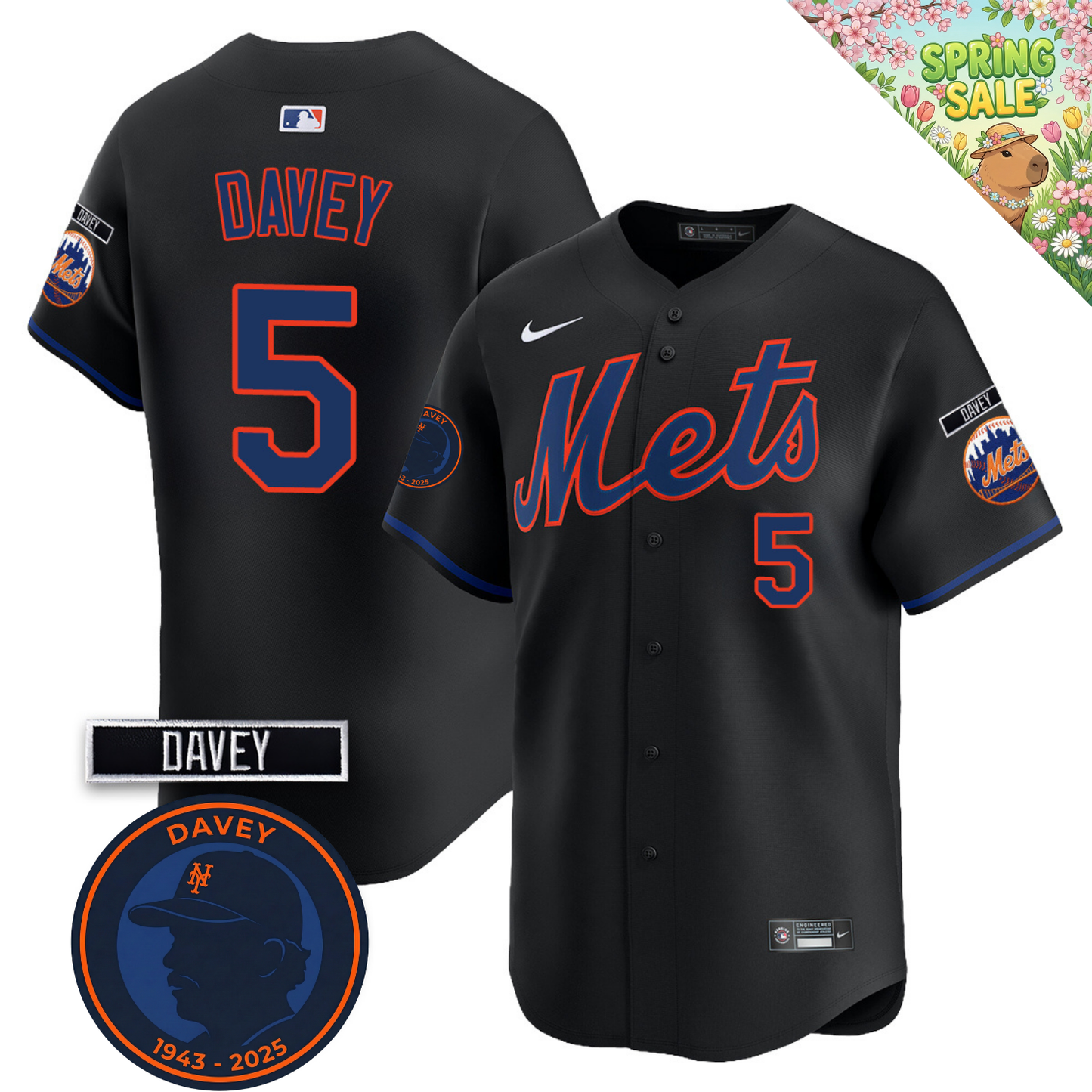 NYM 2026 Davey Johnson Memorial Vapor Limited Jersey V2 - All Stitched