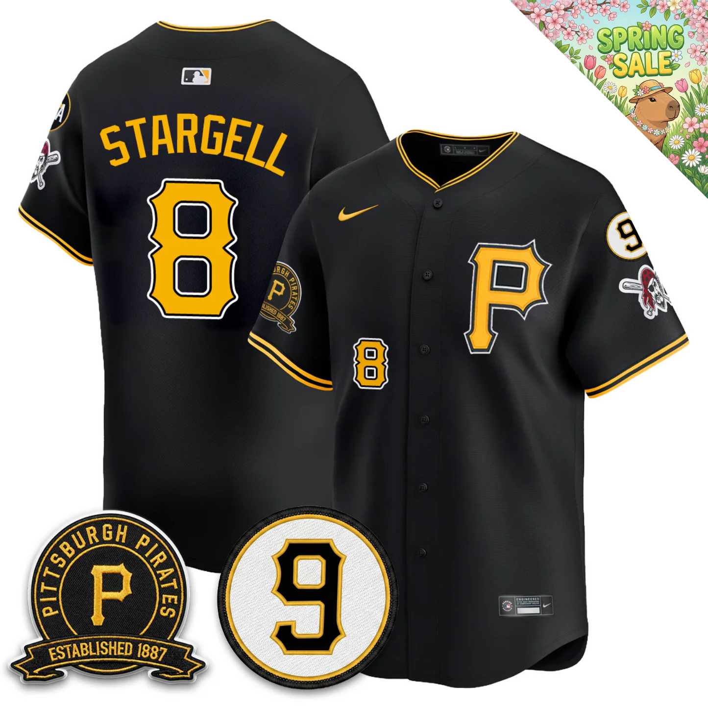PIT 2026 Limited City Connect Jersey - Bill Mazeroski & EST 1887 Patch - All Stitched
