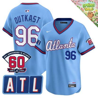 ATL 2026 City Connect Limited Jersey - 60th Anniversary Patch - All Stitched