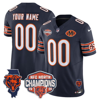 Custom CHI 2025 NFC North Champions Patch Jersey V2 - All Stitched