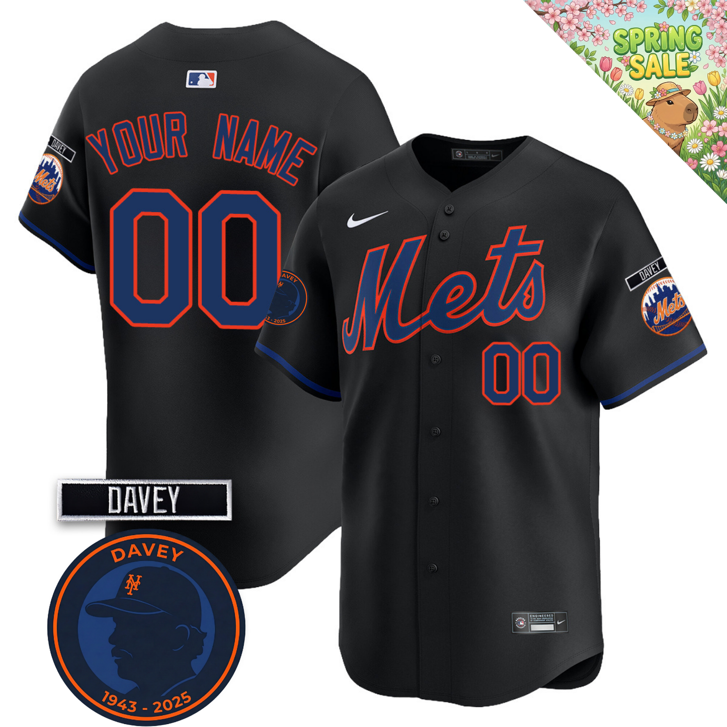 NYM 2026 Davey Johnson Memorial Vapor Limited Jersey V2 - All Stitched