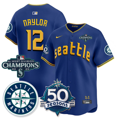 SEA Vapor Premier Limited Jersey - 50th Anniversary & AL West Division Champions - All Stitched City Connect / Josh