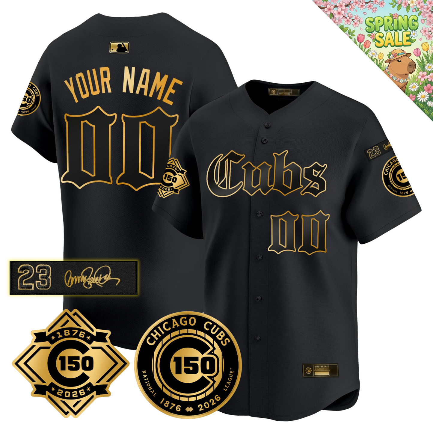 CHC Limited Gothic Gold Jersey - 150th Anniversary & Ryno Tribute Patch - All Stitched