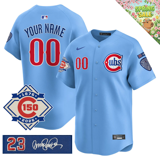 CUSTOM CHC 150th Anniversary & 'Ryne Sandberg Tribute' Patch Vapor Premier Limited Jersey - All Stitched