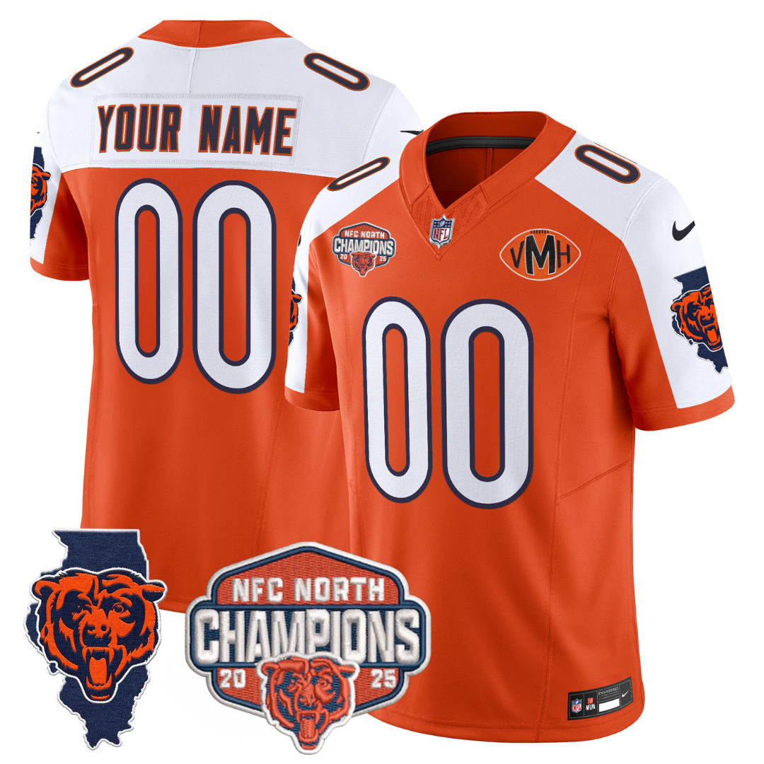 Custom CHI 2025 NFC North Champions Patch Jersey V2 - All Stitched
