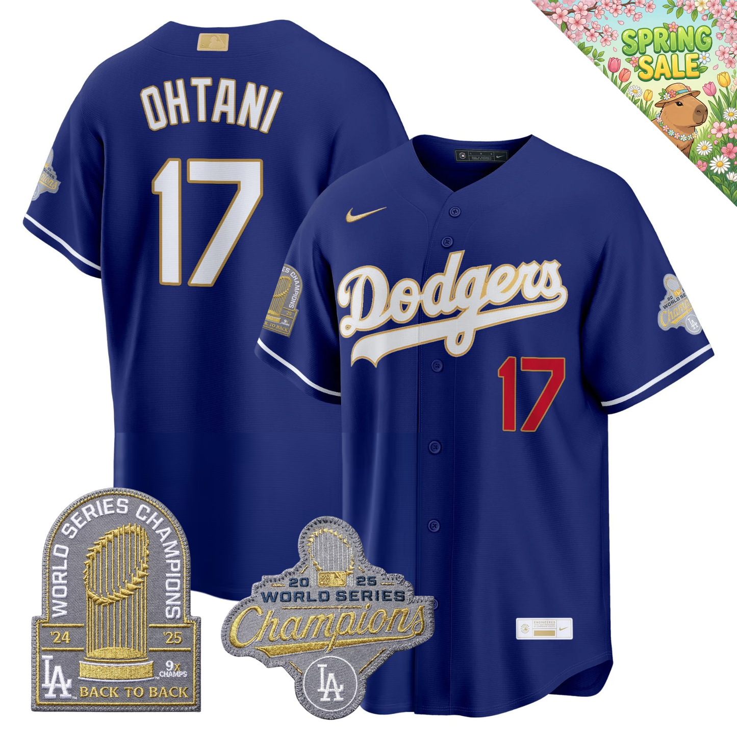 LAD "Gold Collection" Premier Limited Jersey - 9X World Series Champions - All Stitched