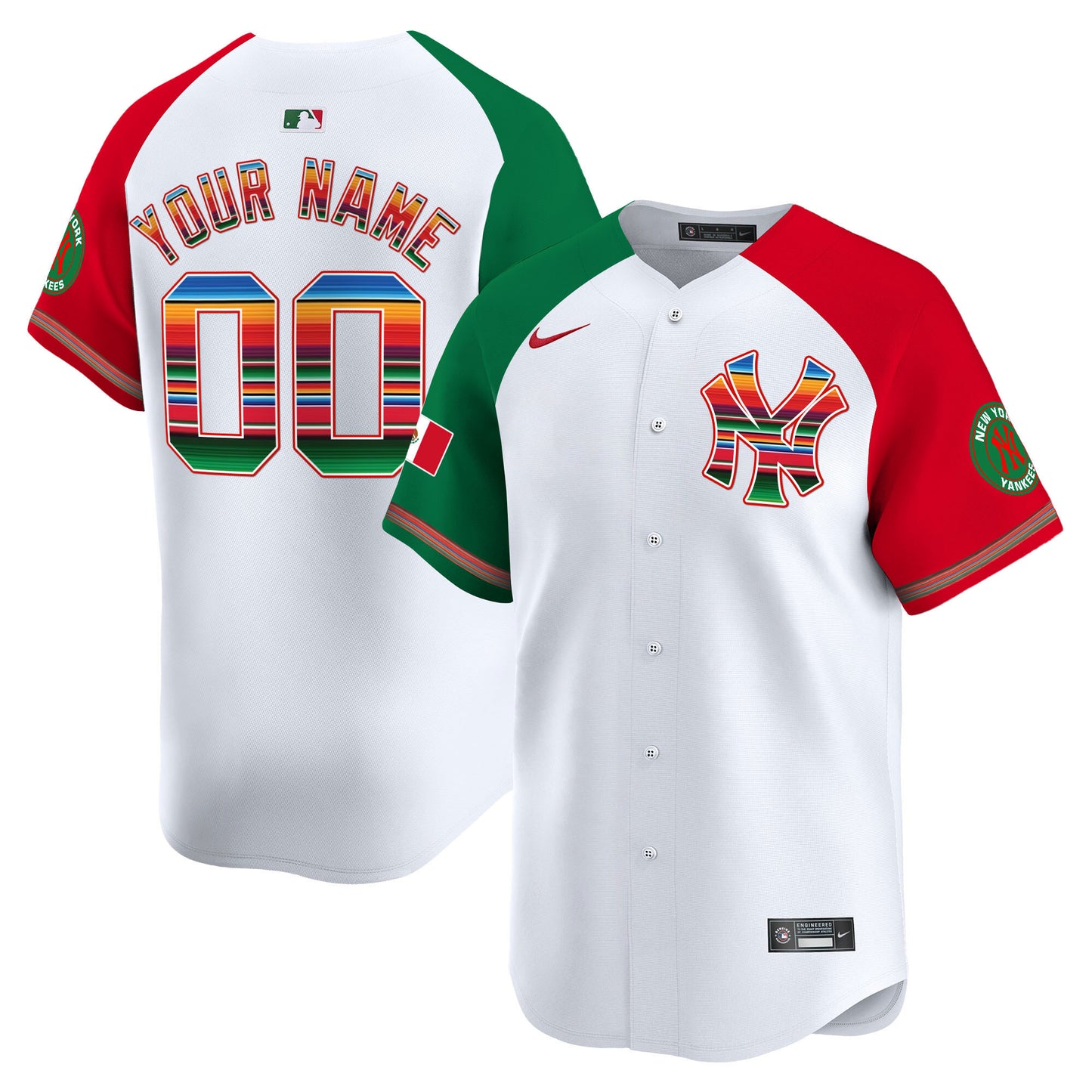 New York Yankees Mexico Vapor Premier Limited Custom Jersey - All Stitched