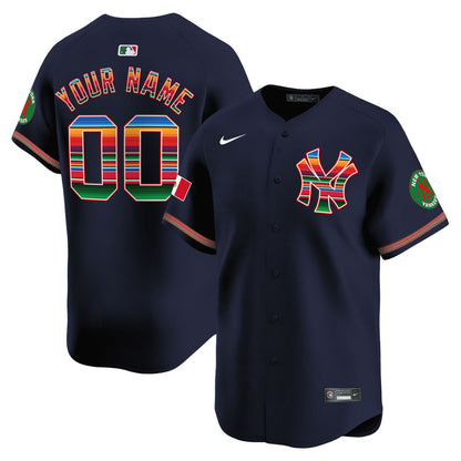 New York Yankees Mexico Vapor Premier Limited Custom Jersey - All Stitched