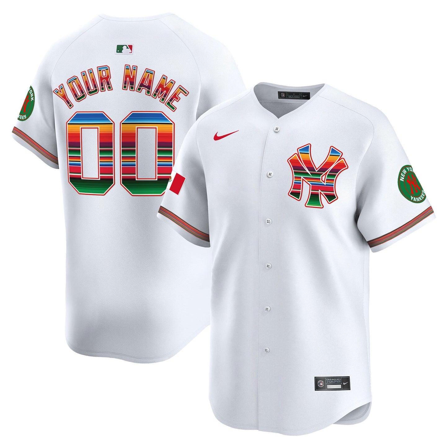 New York Yankees Mexico Vapor Premier Limited Custom Jersey - All Stitched