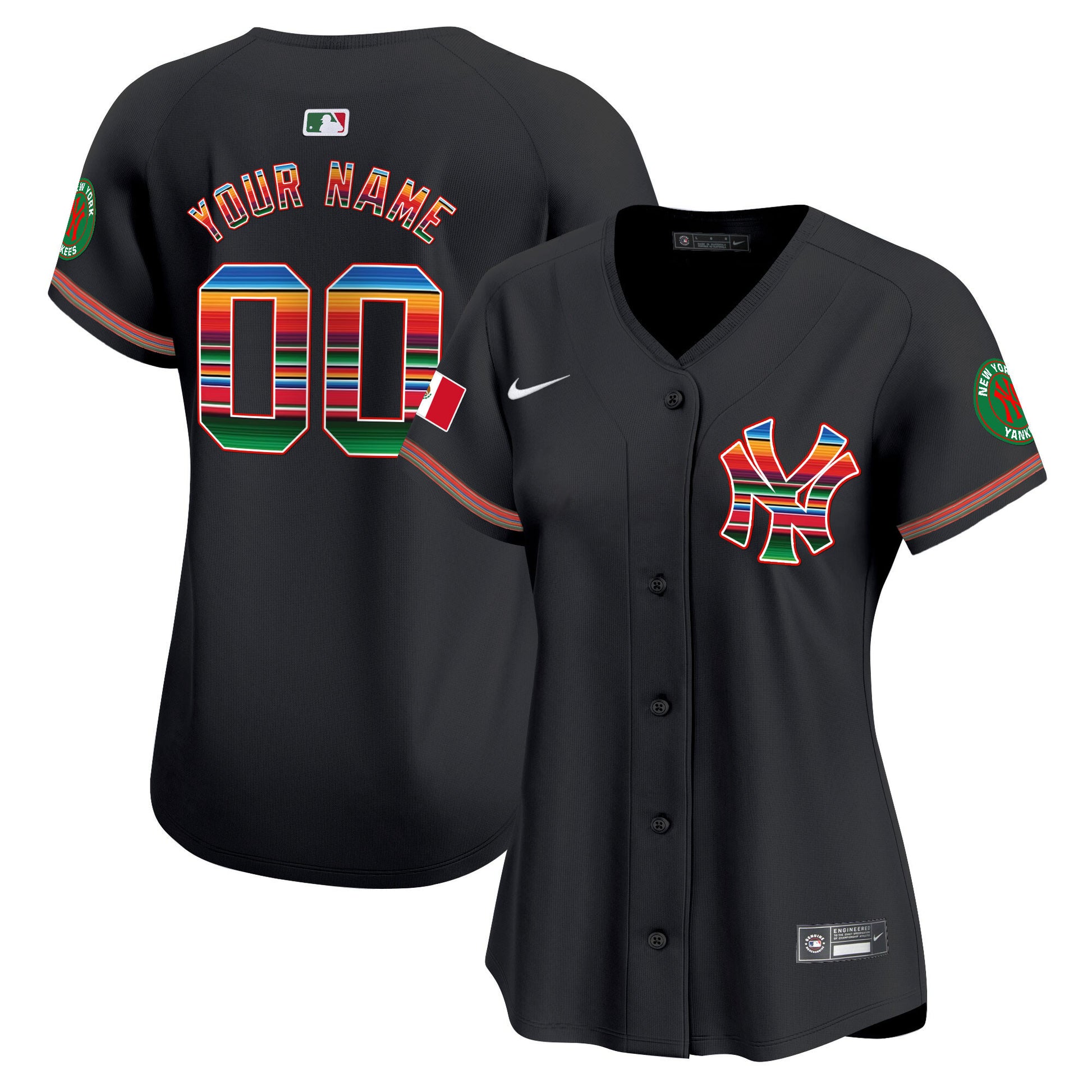 New York Yankees Mexico Vapor Premier Limited Custom Jersey - All Stitched