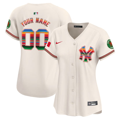 New York Yankees Mexico Vapor Premier Limited Custom Jersey - All Stitched