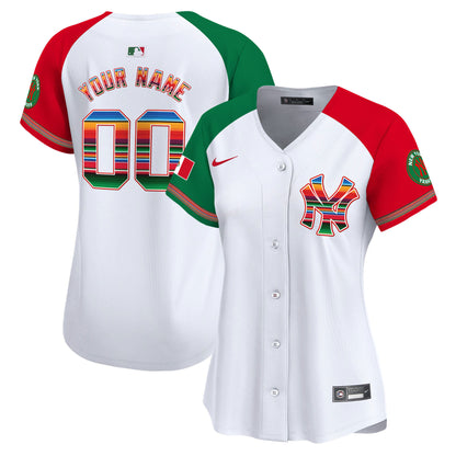 New York Yankees Mexico Vapor Premier Limited Custom Jersey - All Stitched