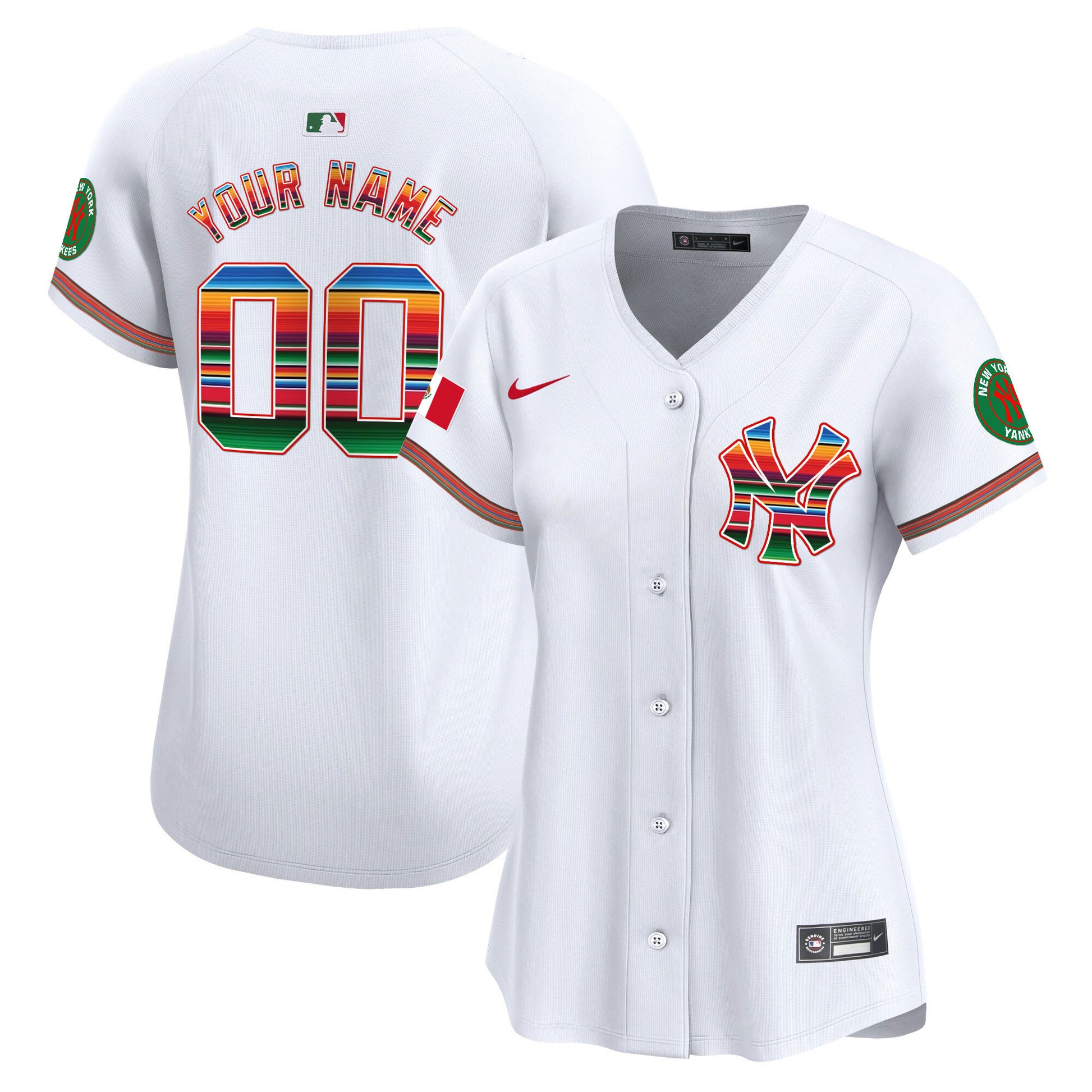 New York Yankees Mexico Vapor Premier Limited Custom Jersey - All Stitched