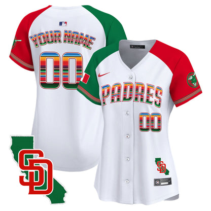 Padres Mexico California Patch Vapor Premier Limited Custom Jersey – All Stitched