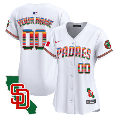 Padres Mexico California Patch Vapor Premier Limited Custom Jersey – All Stitched