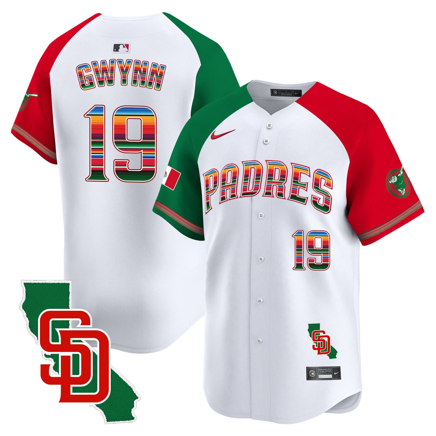 Men's Padres Mexico California Patch Vapor Premier Limited Jersey – All Stitched