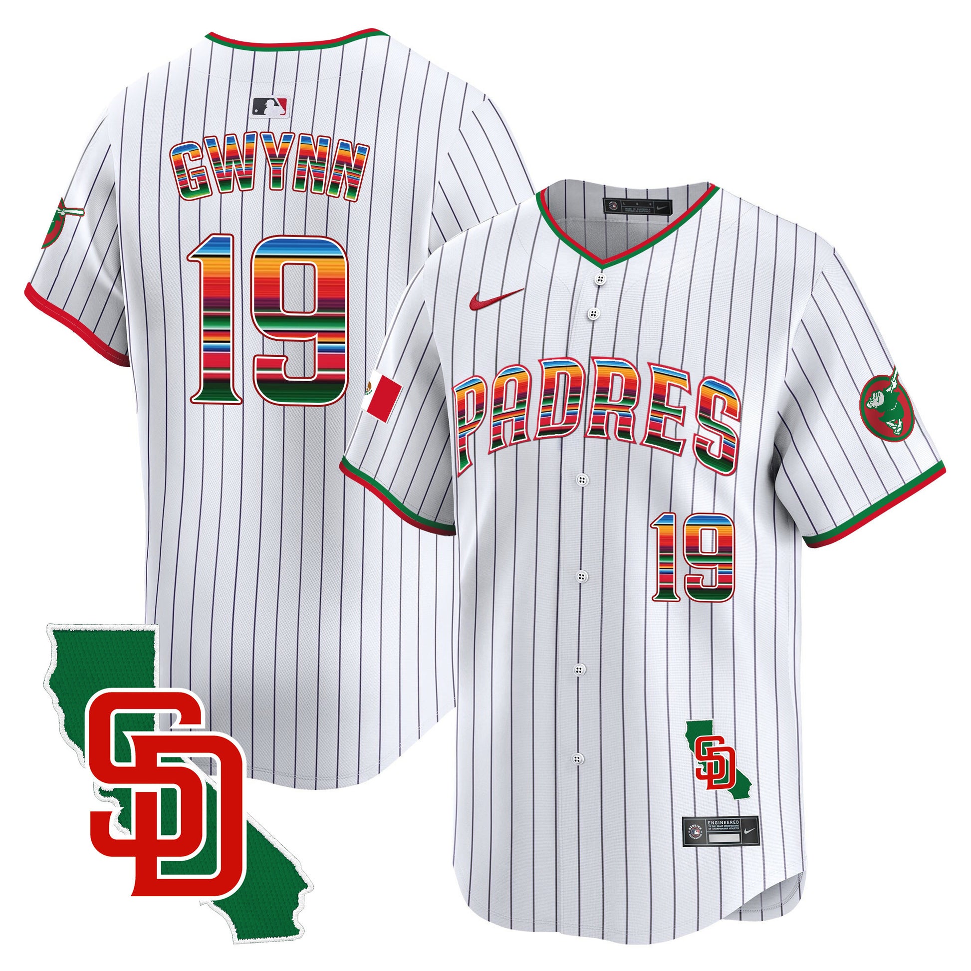 Men's Padres Mexico California Patch Vapor Premier Limited Jersey – All Stitched