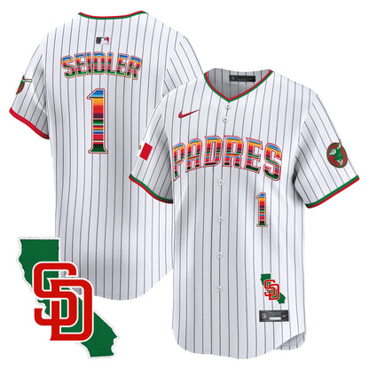Men's Padres Mexico California Patch Vapor Premier Limited Jersey – All Stitched