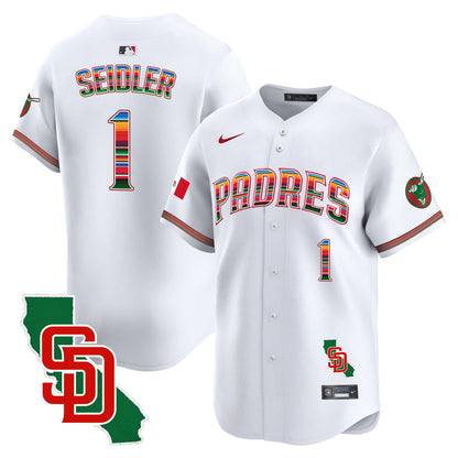 Men's Padres Mexico California Patch Vapor Premier Limited Jersey – All Stitched