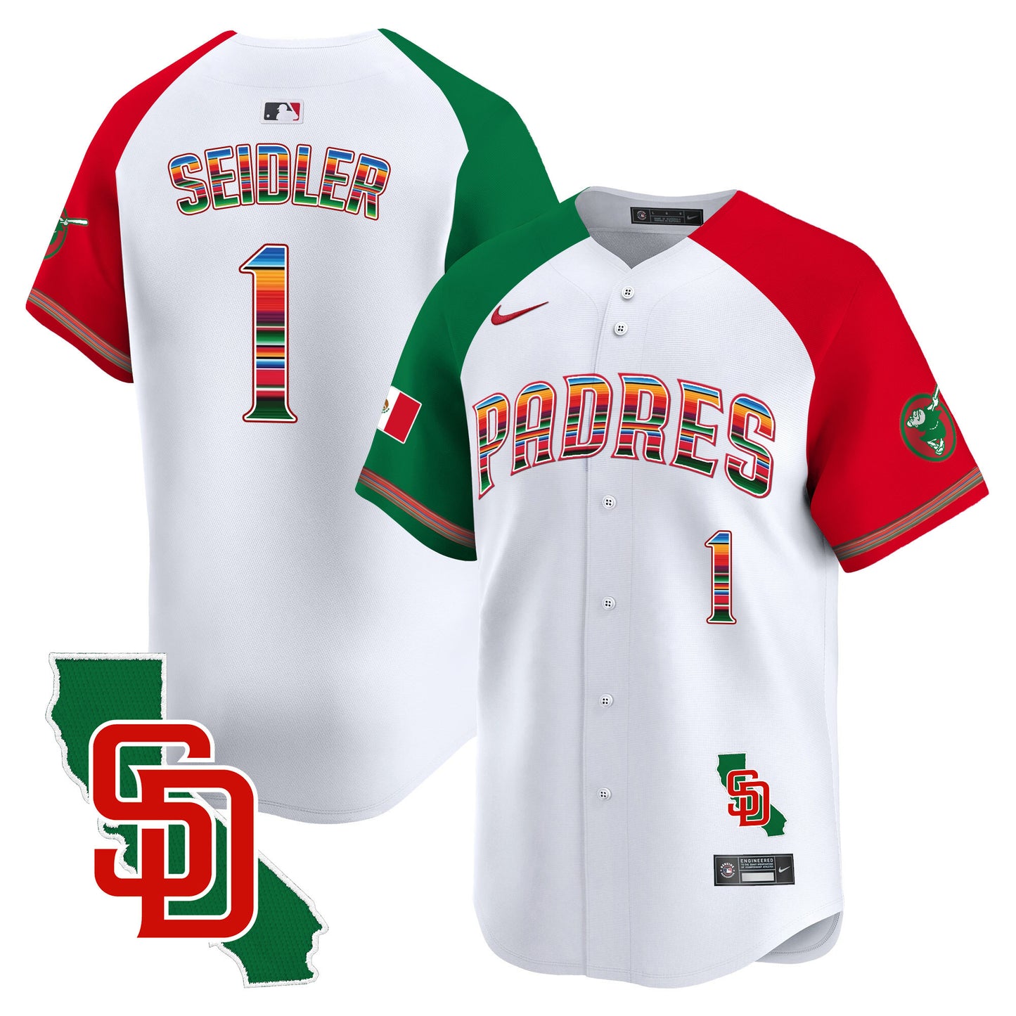 Men's Padres Mexico California Patch Vapor Premier Limited Jersey – All Stitched