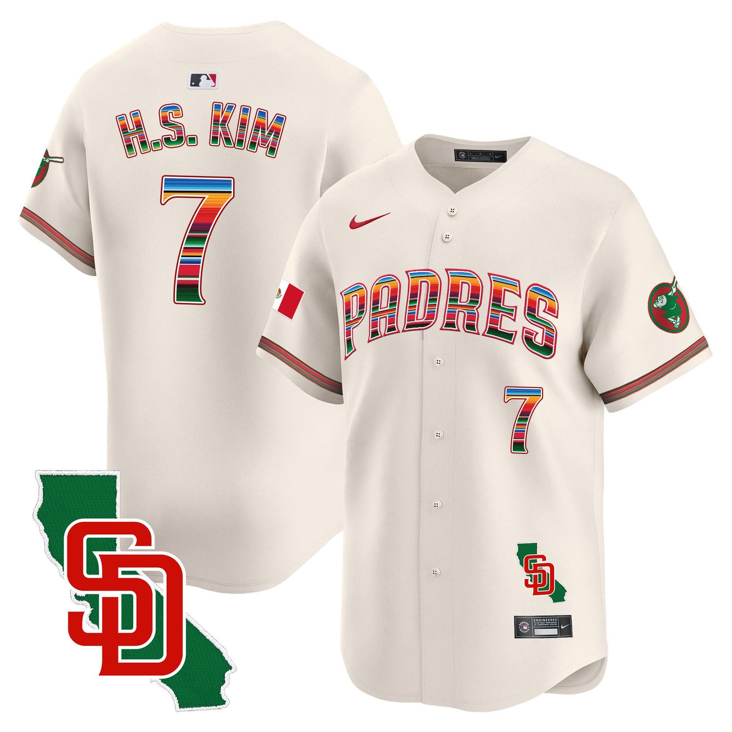 Men's Padres Mexico California Patch Vapor Premier Limited Jersey – All Stitched