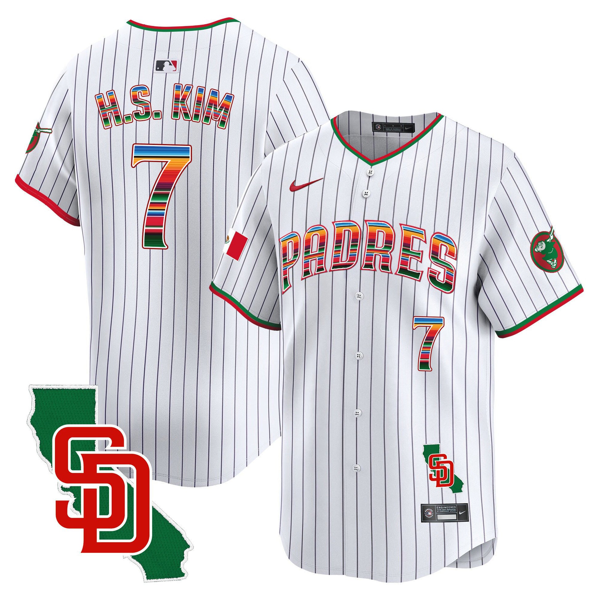 Men's Padres Mexico California Patch Vapor Premier Limited Jersey – All Stitched