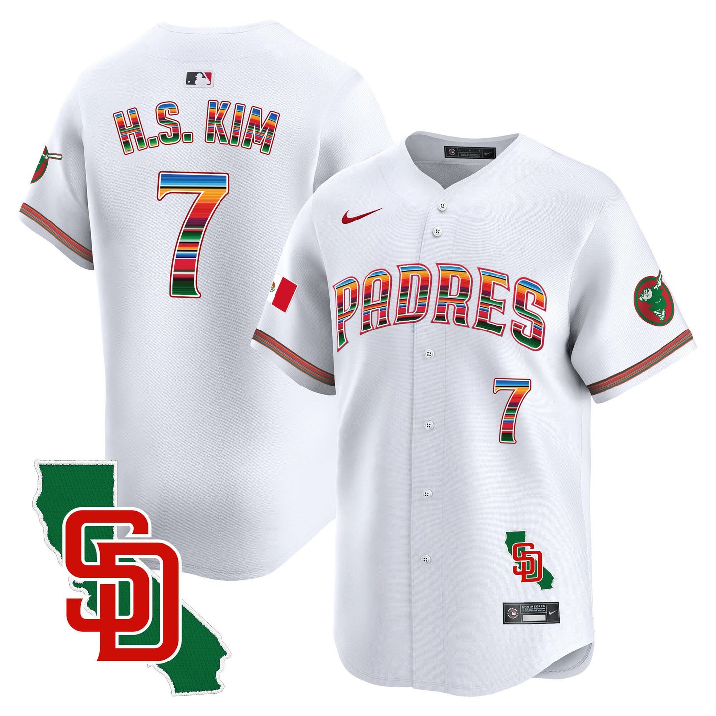 Men's Padres Mexico California Patch Vapor Premier Limited Jersey – All Stitched