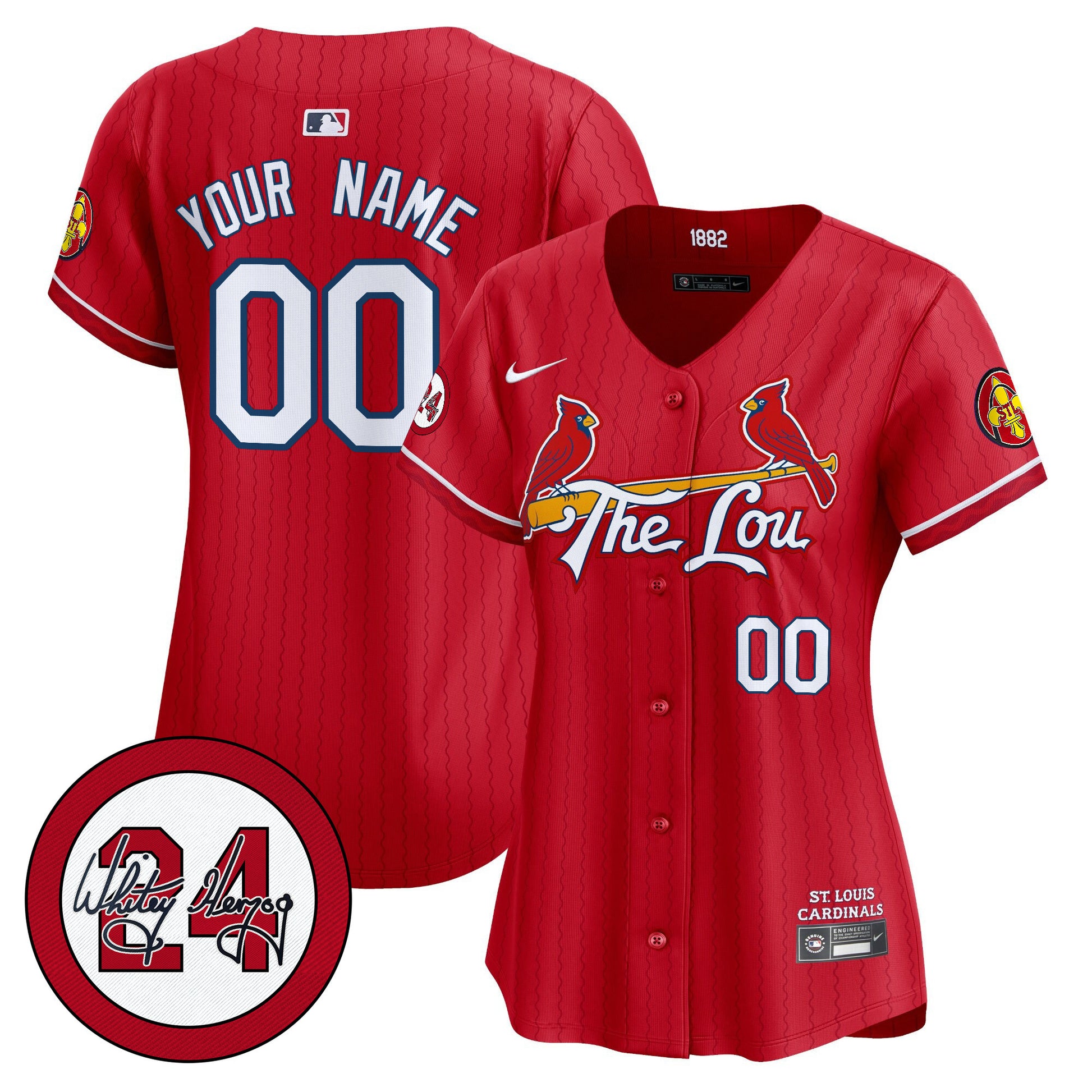 St. Louis Cardinals 2026 City Connect Whitey Herzog Patch Vapor Premier Limited Custom Jersey - All Stitched