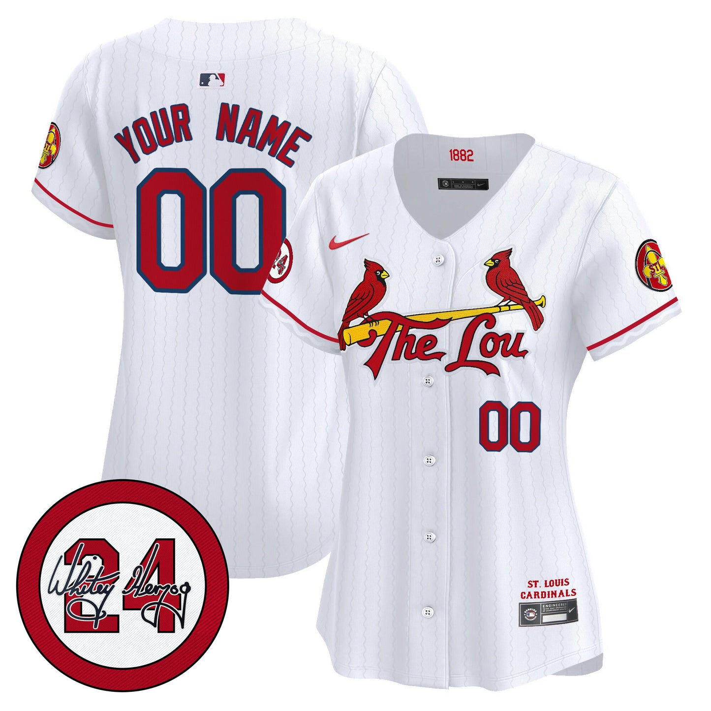 St. Louis Cardinals 2026 City Connect Whitey Herzog Patch Vapor Premier Limited Custom Jersey - All Stitched