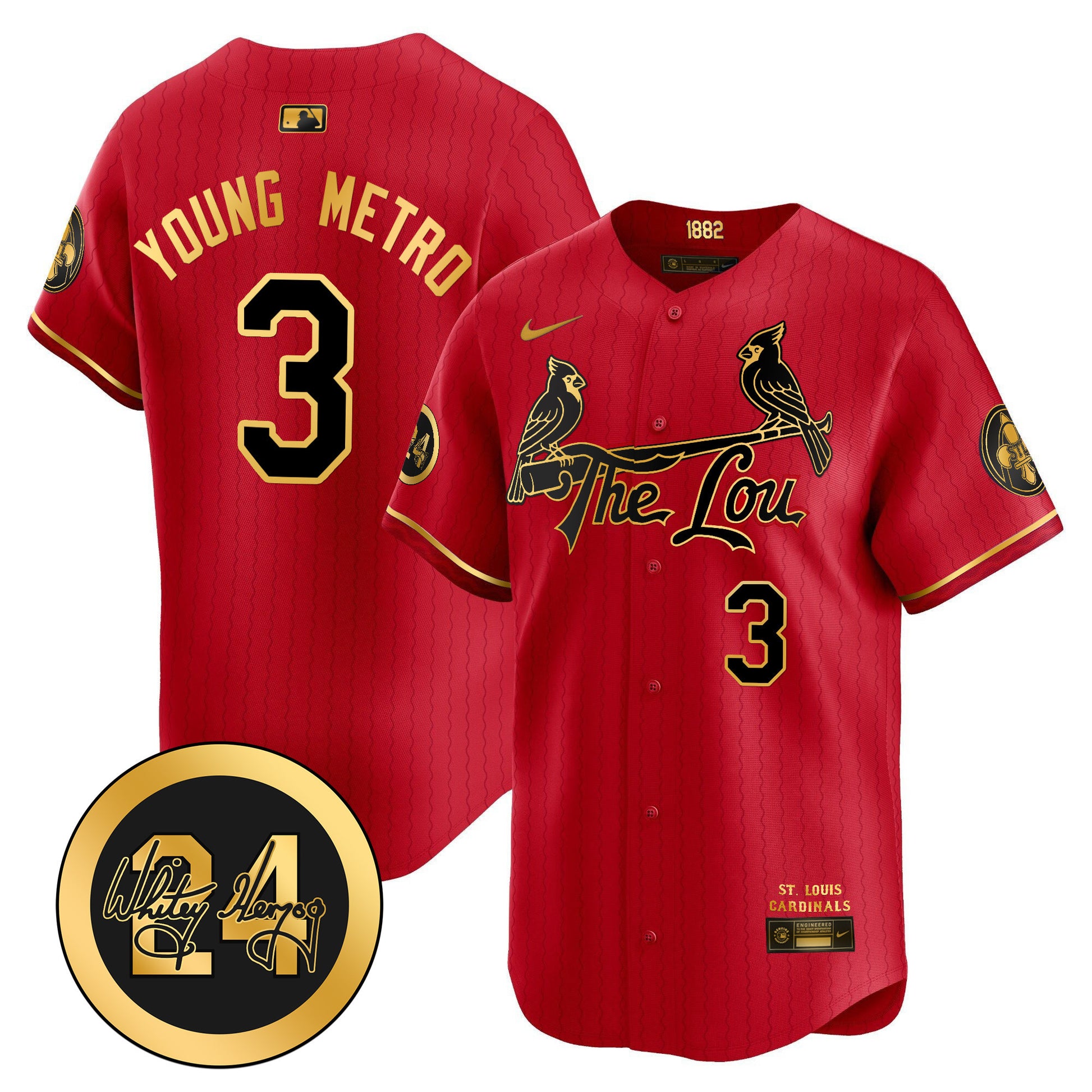 Men's St. Louis Cardinals 2026 City Connect Whitey Herzog Patch Vapor Premier Limited Jersey - All Stitched