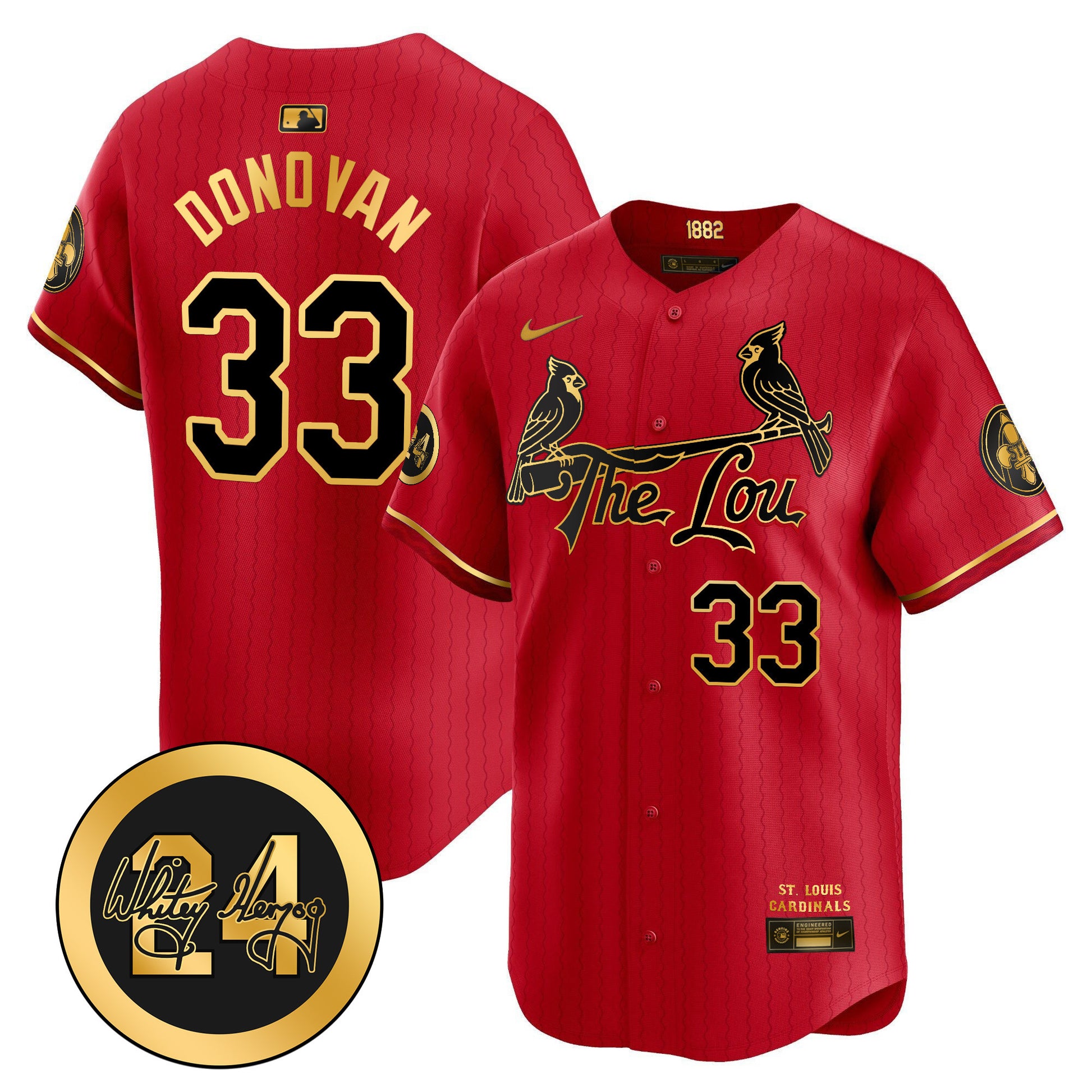 Men's St. Louis Cardinals 2026 City Connect Whitey Herzog Patch Vapor Premier Limited Jersey - All Stitched