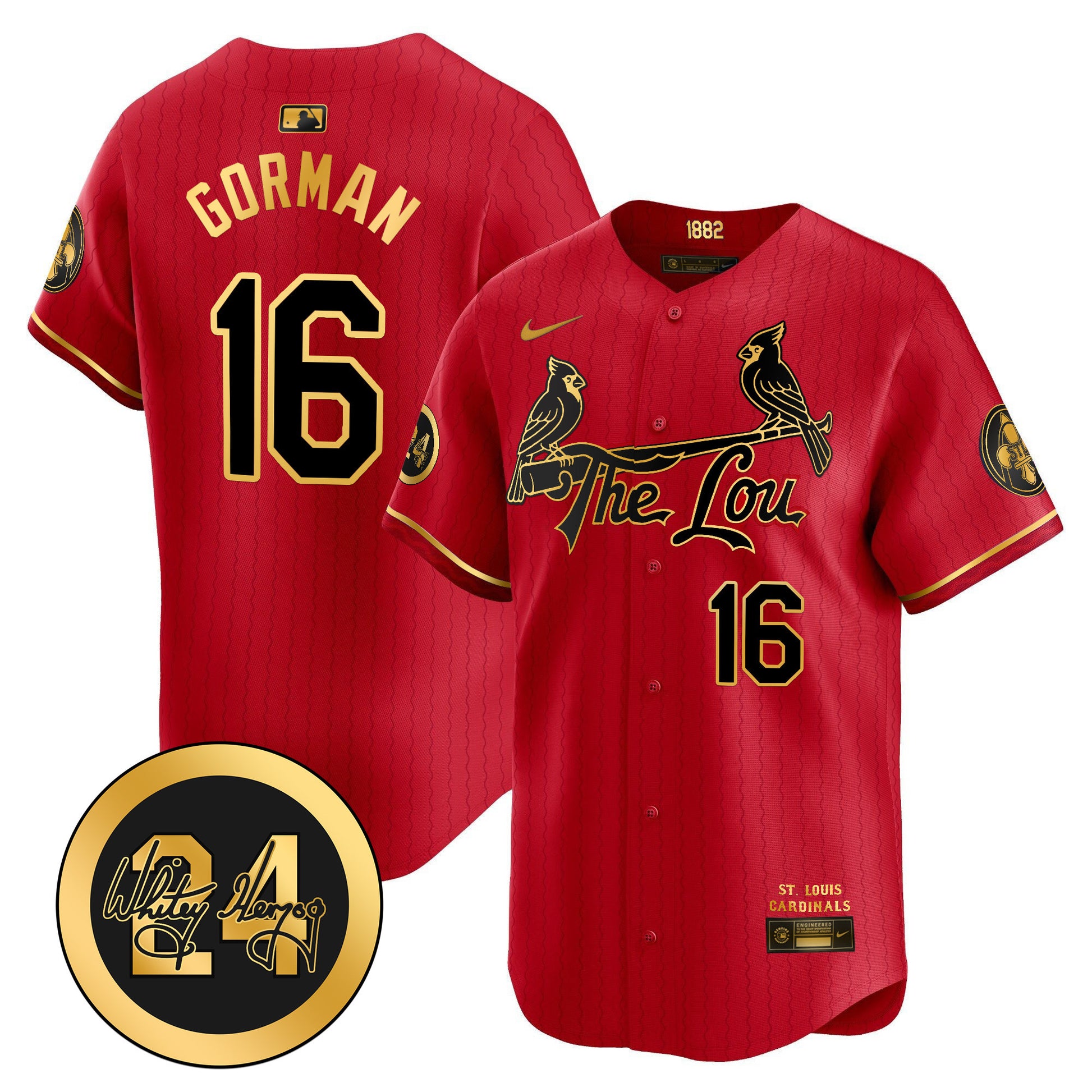 Men's St. Louis Cardinals 2026 City Connect Whitey Herzog Patch Vapor Premier Limited Jersey - All Stitched