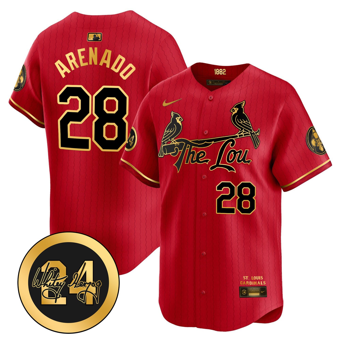Men's St. Louis Cardinals 2026 City Connect Whitey Herzog Patch Vapor Premier Limited Jersey - All Stitched