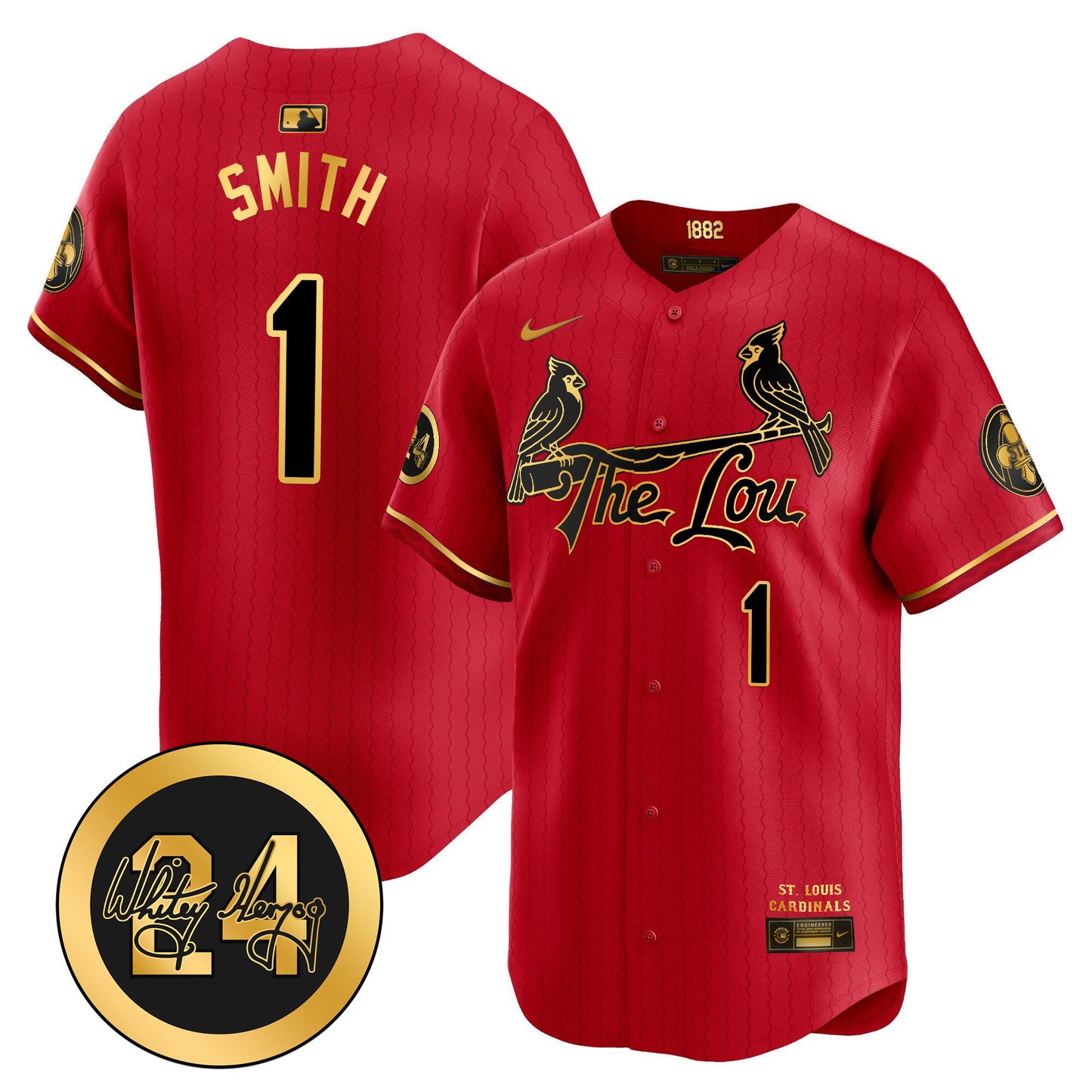 Men's St. Louis Cardinals 2026 City Connect Whitey Herzog Patch Vapor Premier Limited Jersey - All Stitched